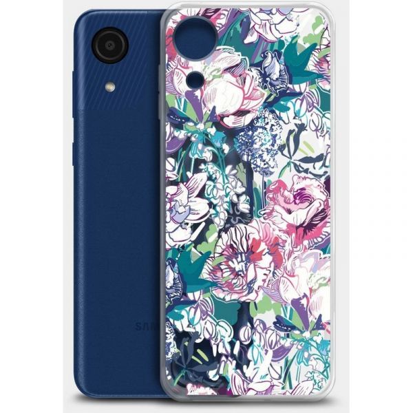 Чехол (клип-кейс) BoraSCO ArtWorks 51381 для Samsung Galaxy A03 Core, прозрачный/рисунок