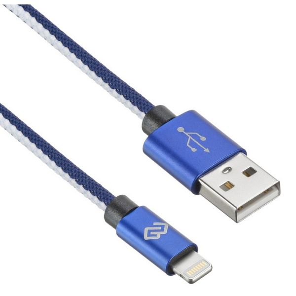 Кабель Digma [light-1.2m-bl] USB - Lightning синий 1,2 м