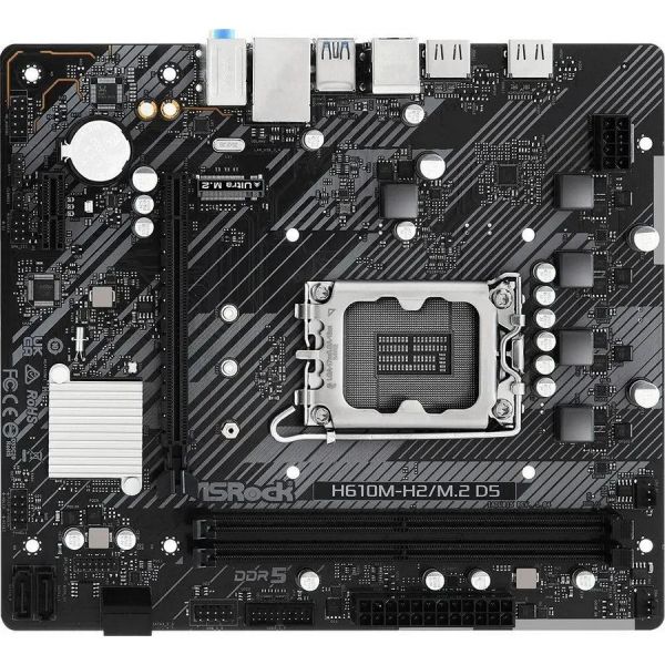 Материнская плата ASRock H610M-H2/M.2 D5 LGA 1700,Intel H610,mATX,Ret