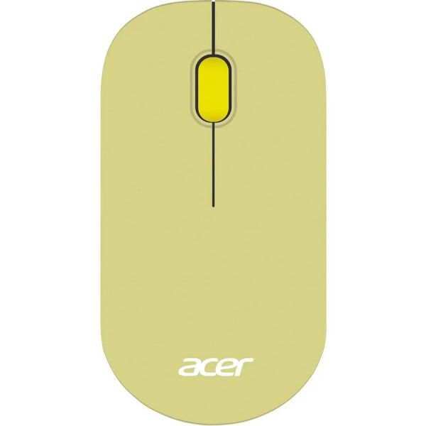 Мышь Acer OMR205 оптическая, беспроводная, USB, зеленый/желтый [zl.mceee.02j]
