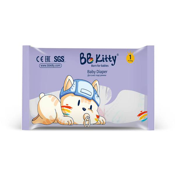 Подгузники BB Kitty BKD-L1 9-14кг, размер L, 1 шт.